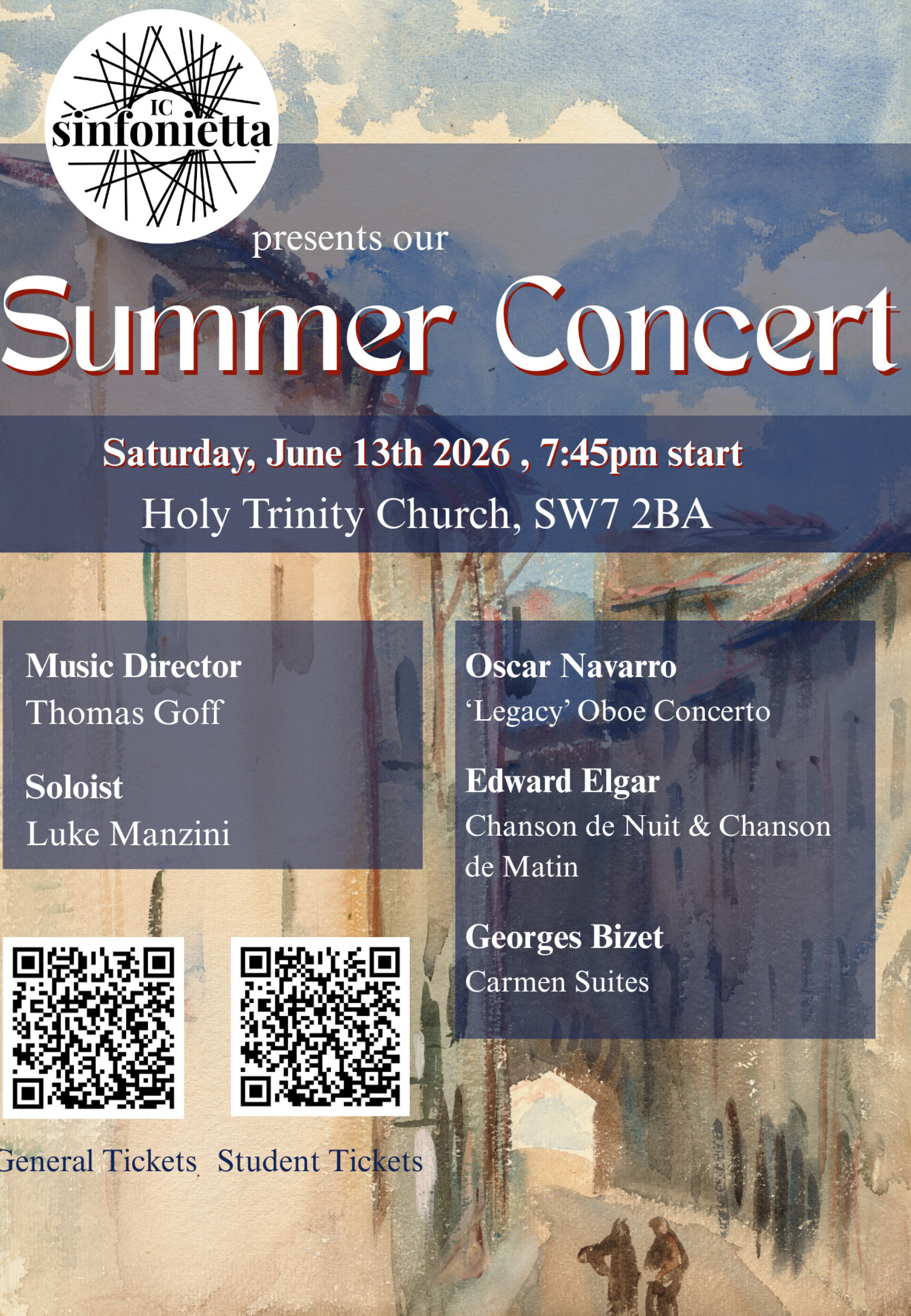 Sinfonietta Concert poster
