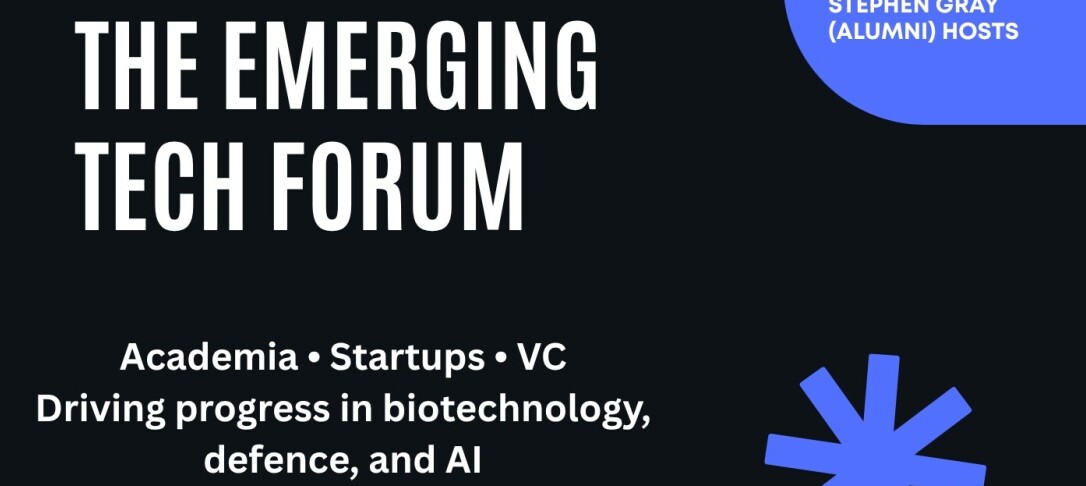 Flyer advertising the emerging tech forum