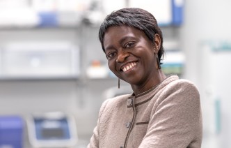 Professor Faith Osier in a lab