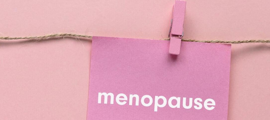 menopause attached to string with peg