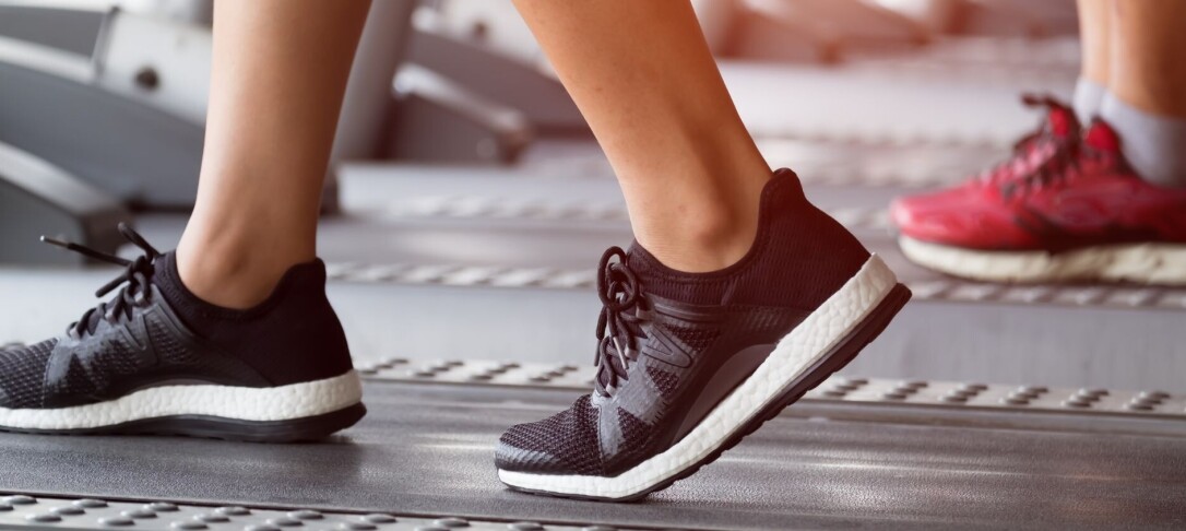 Feet on a treadmill