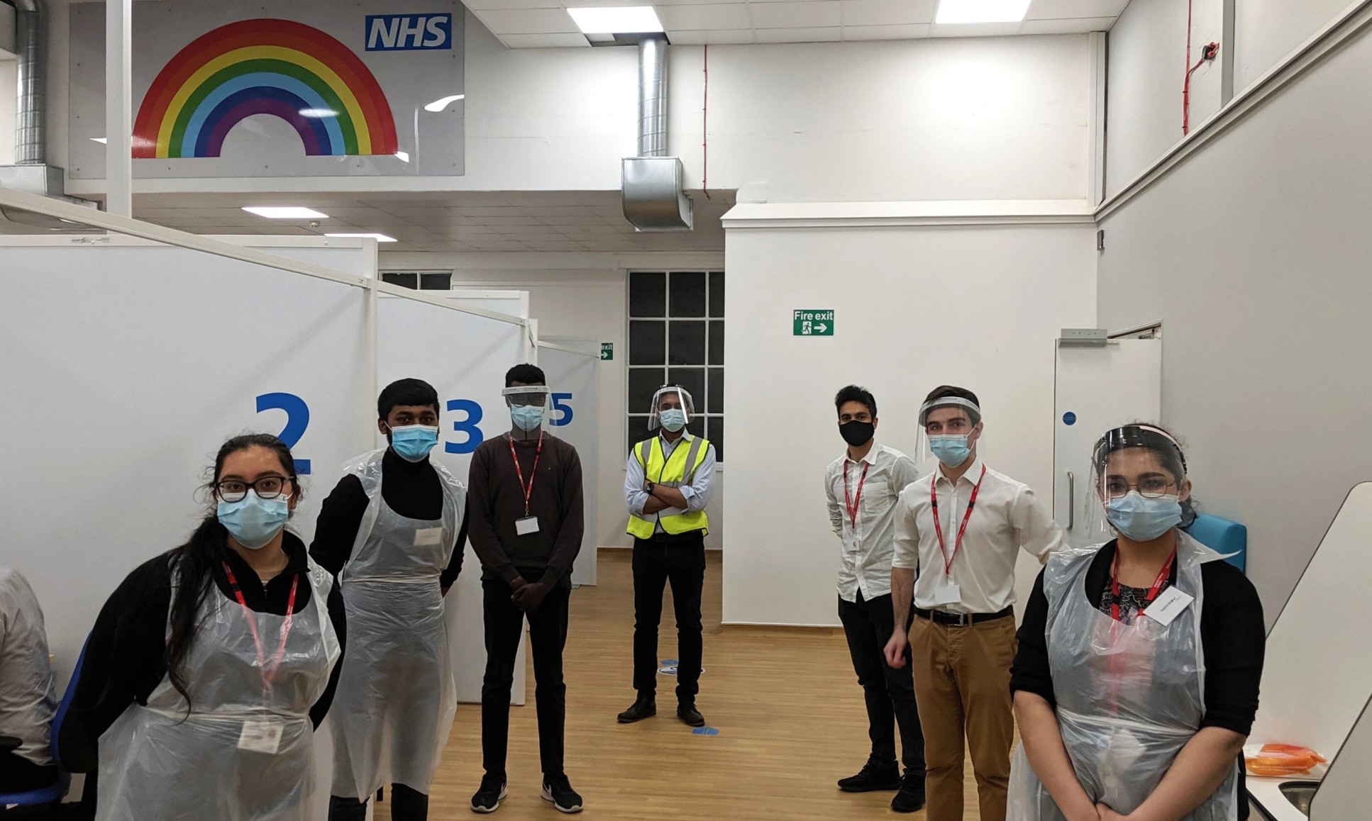 Imperial students at an NHS vaccination centre