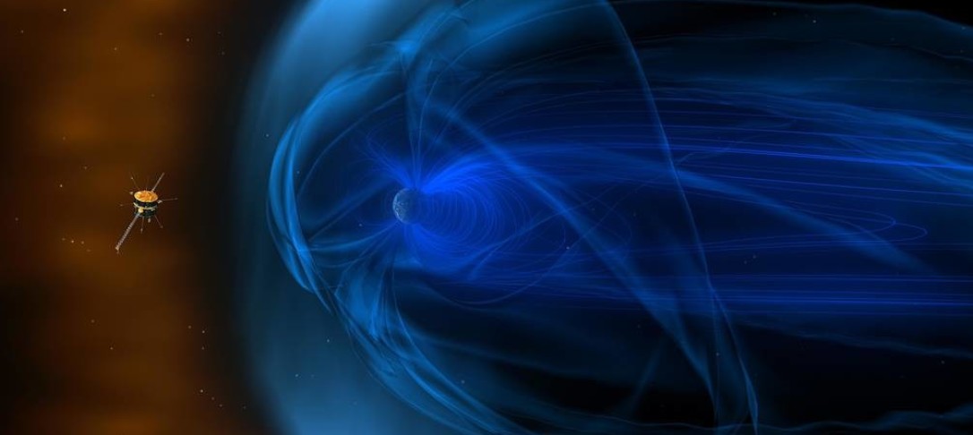 An image of ESA/JAXA BepiColombo spacecraft currently en route to Mercury