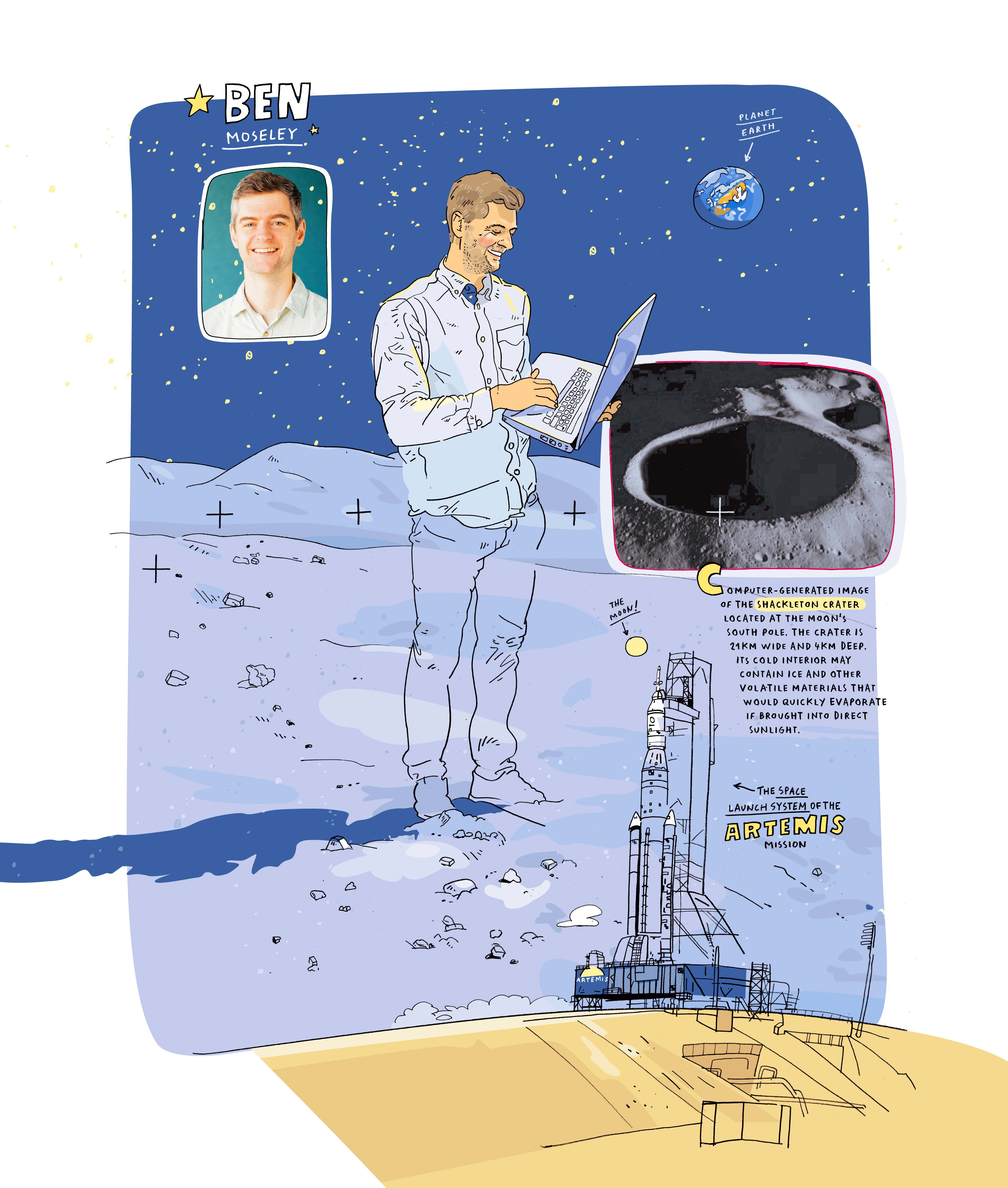 Illustration of Ben Moseley 