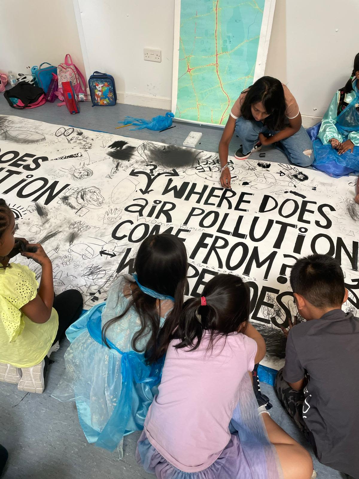 Partnering with Bubble and Squeak to create air pollution artistry