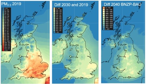 Series of maps of the UK with different coloured-in sections