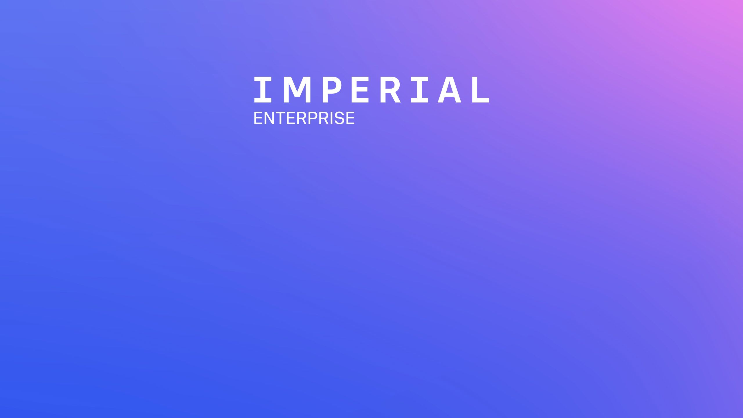 Imperial Enterprise logo on blue background