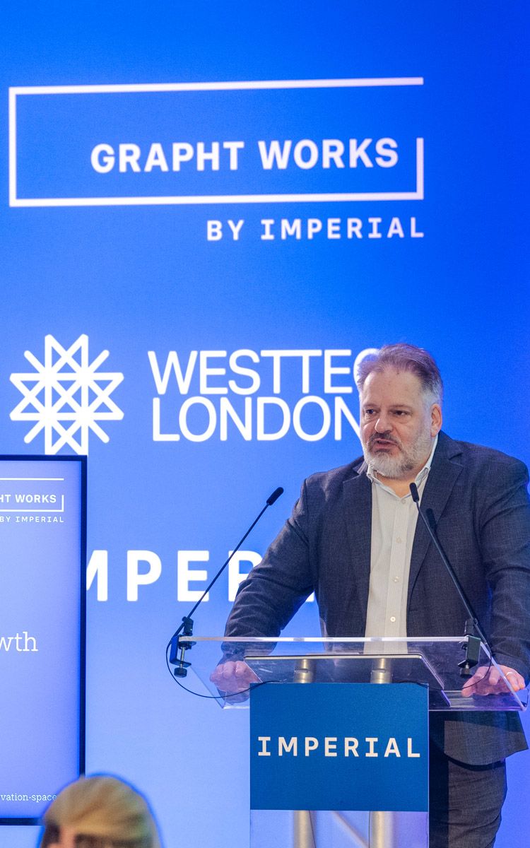 Howard Dawber OBE at a lectern