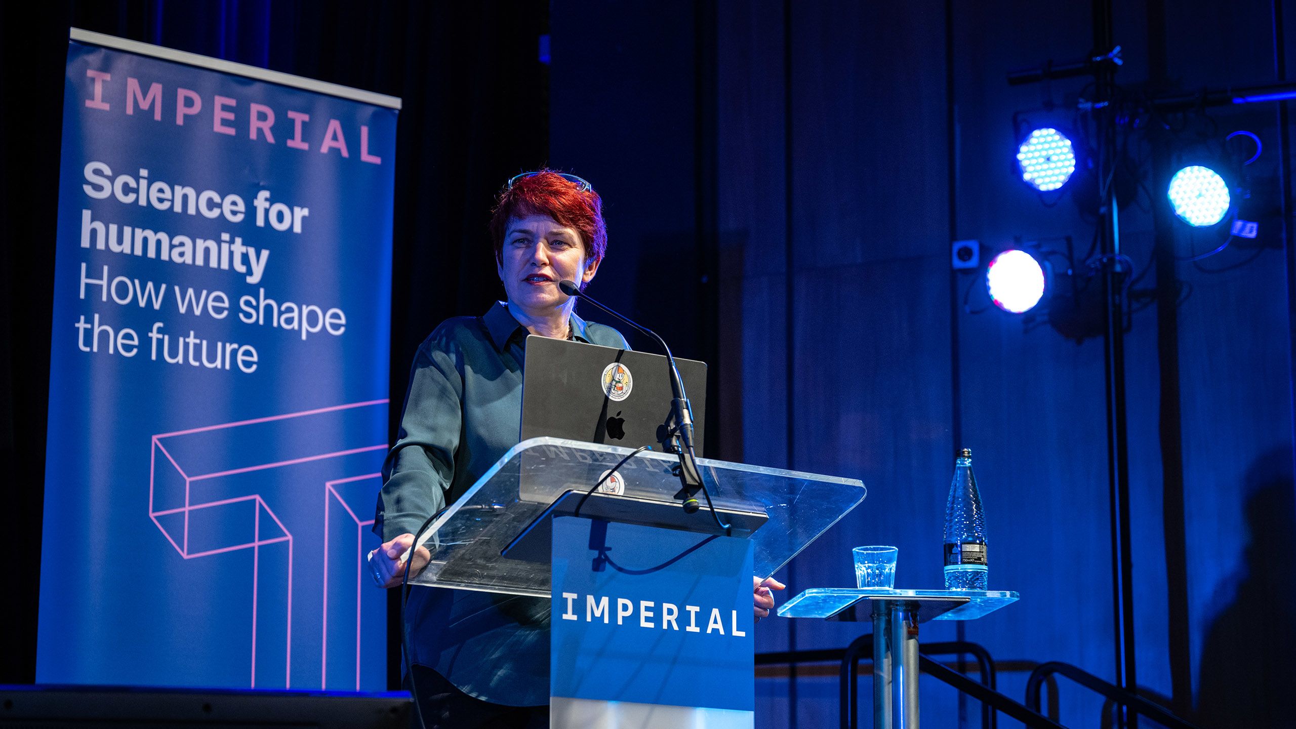 Professor Mary Ryan at a lectern