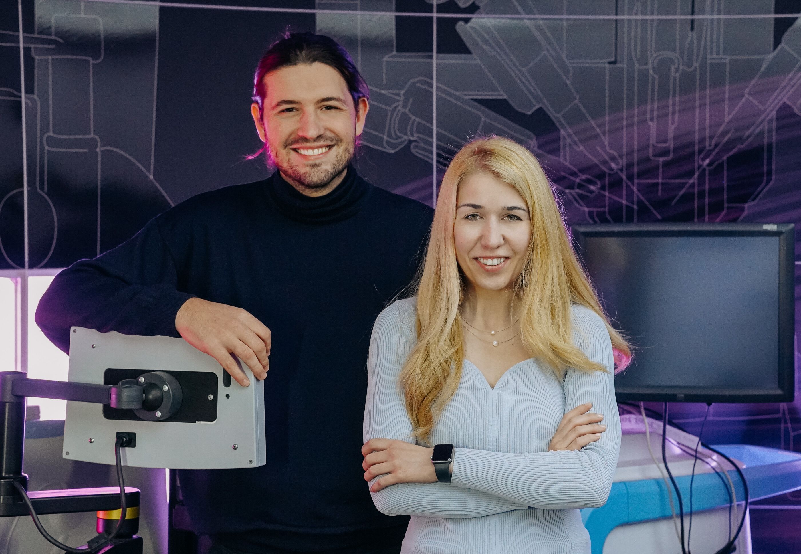 EnAcuity founders Dr Maria Leiloglou and Dr Tobias Czempiel.