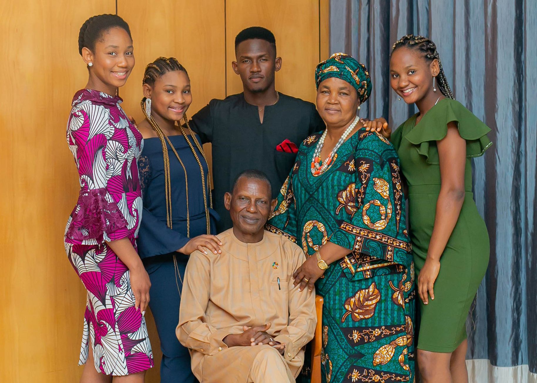 Mervin with her parents and some of her siblings