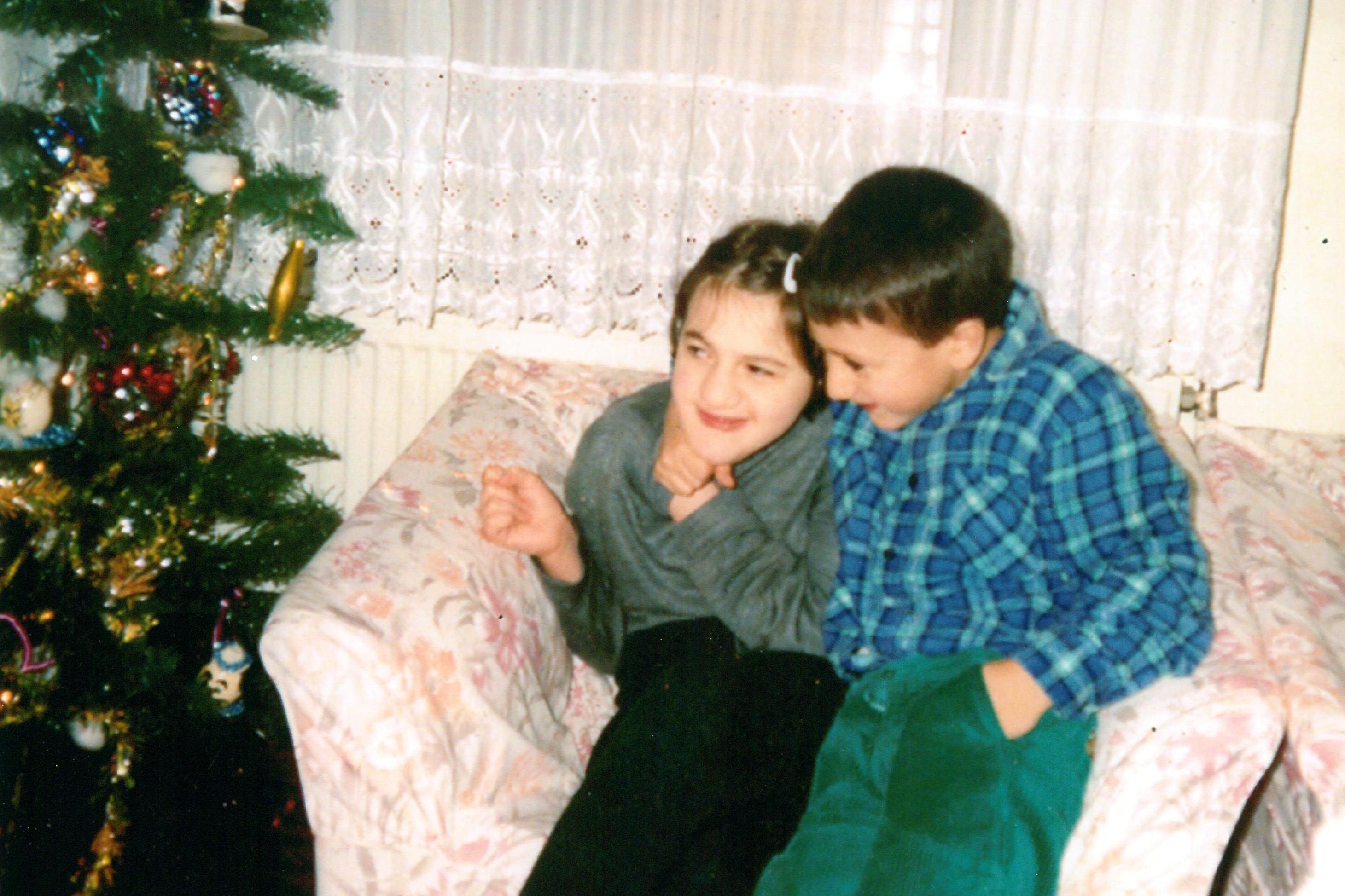 Gökhan with his sister Ebru in İzmir, Turkey