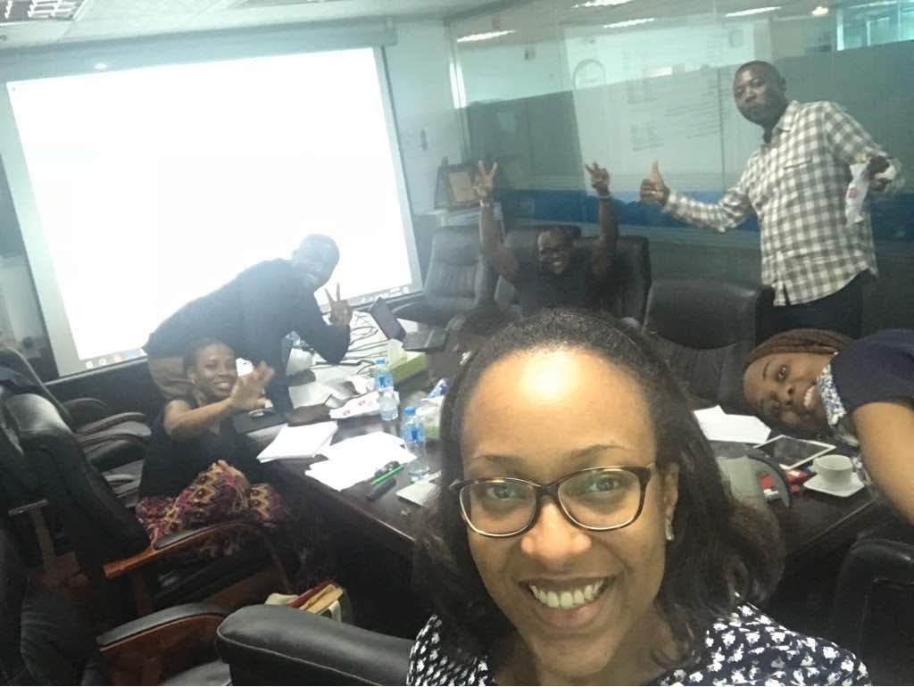 A group of students studying