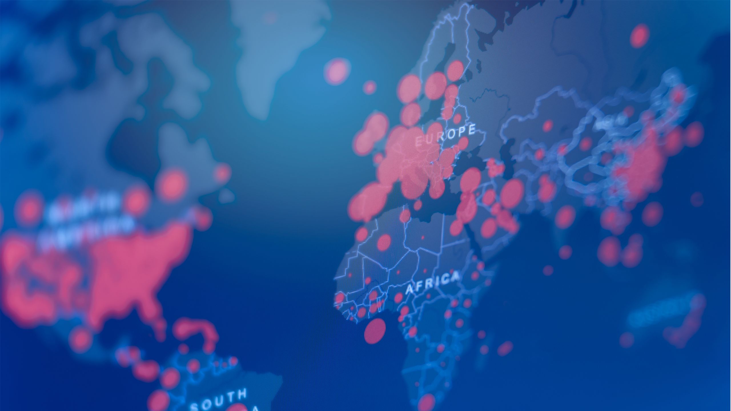 World map with disease tracking