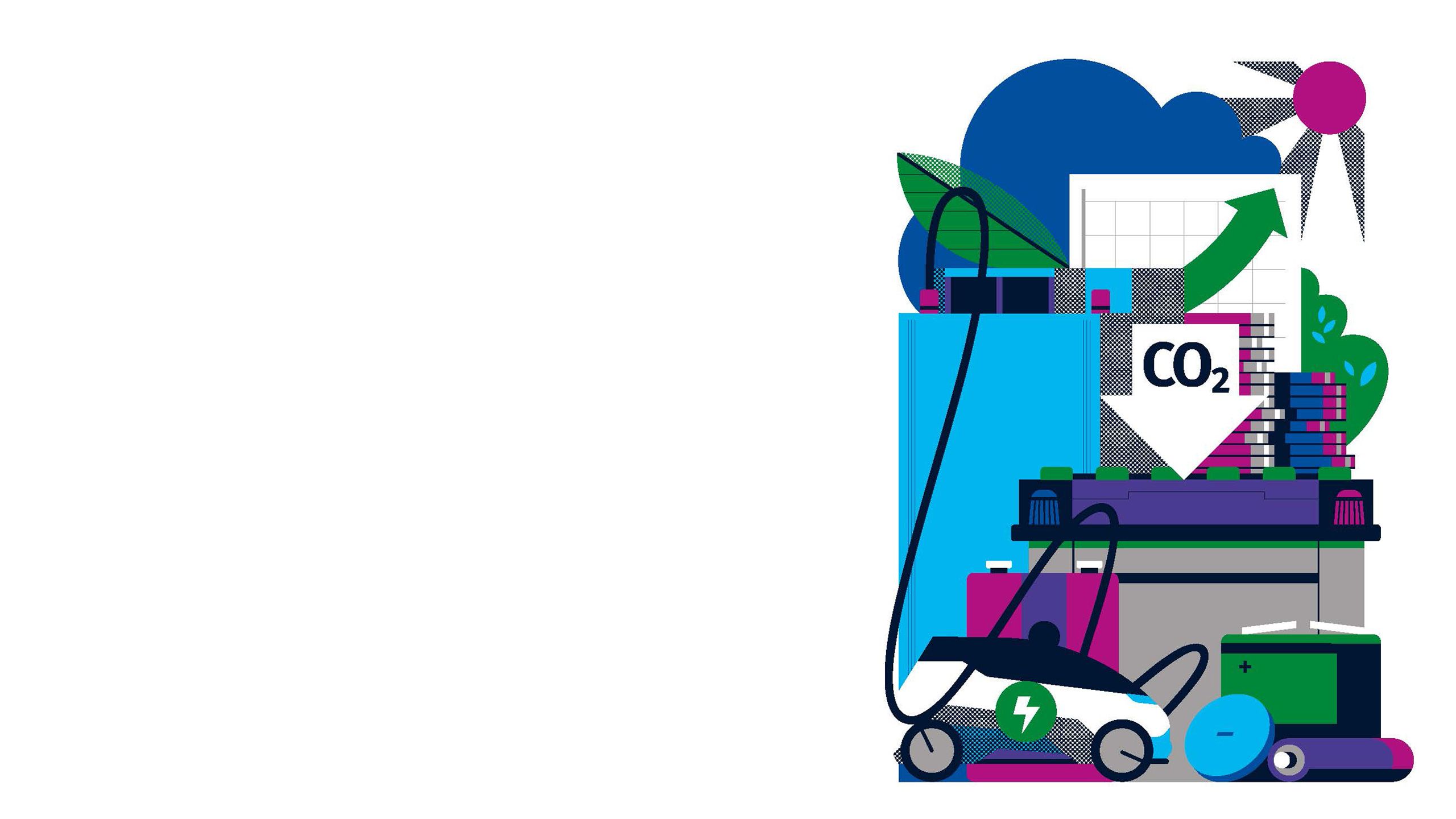 Illustration of electric vehicle