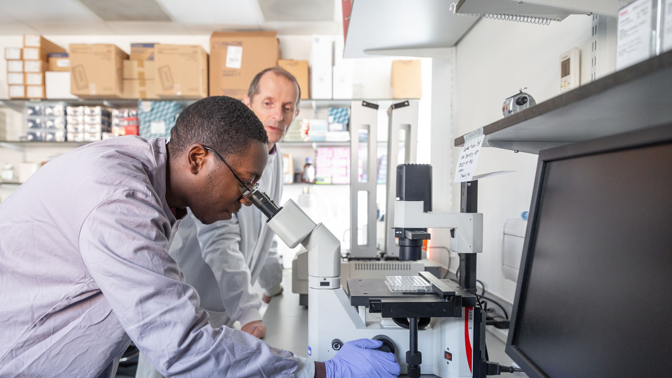 Professor Robin Shattock and Leon Mcfarlane