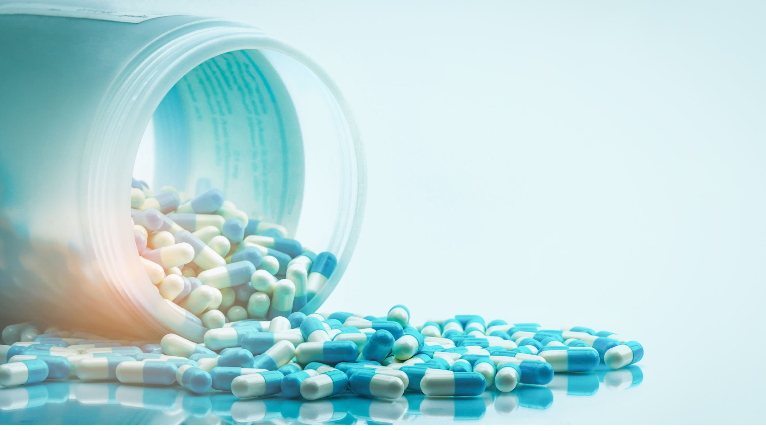 Open prescription bottle