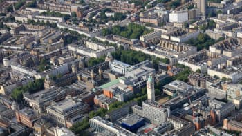 An aerial shot of Imperial's South Kensington campus.