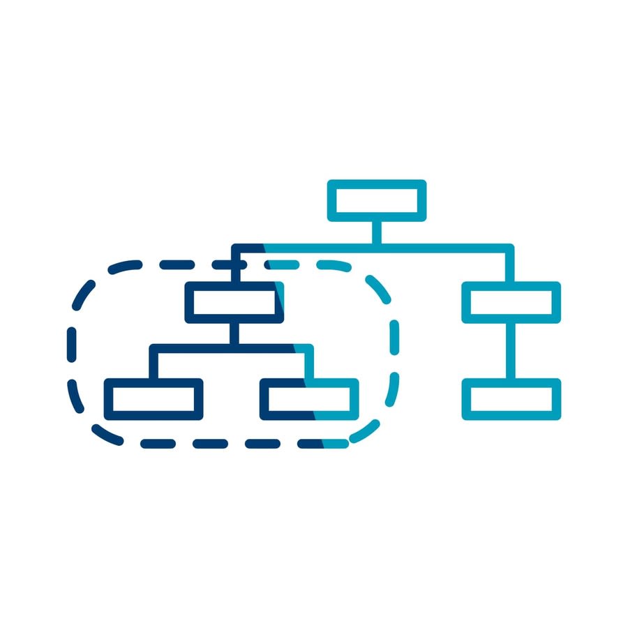 a blue line drawing of a diagram