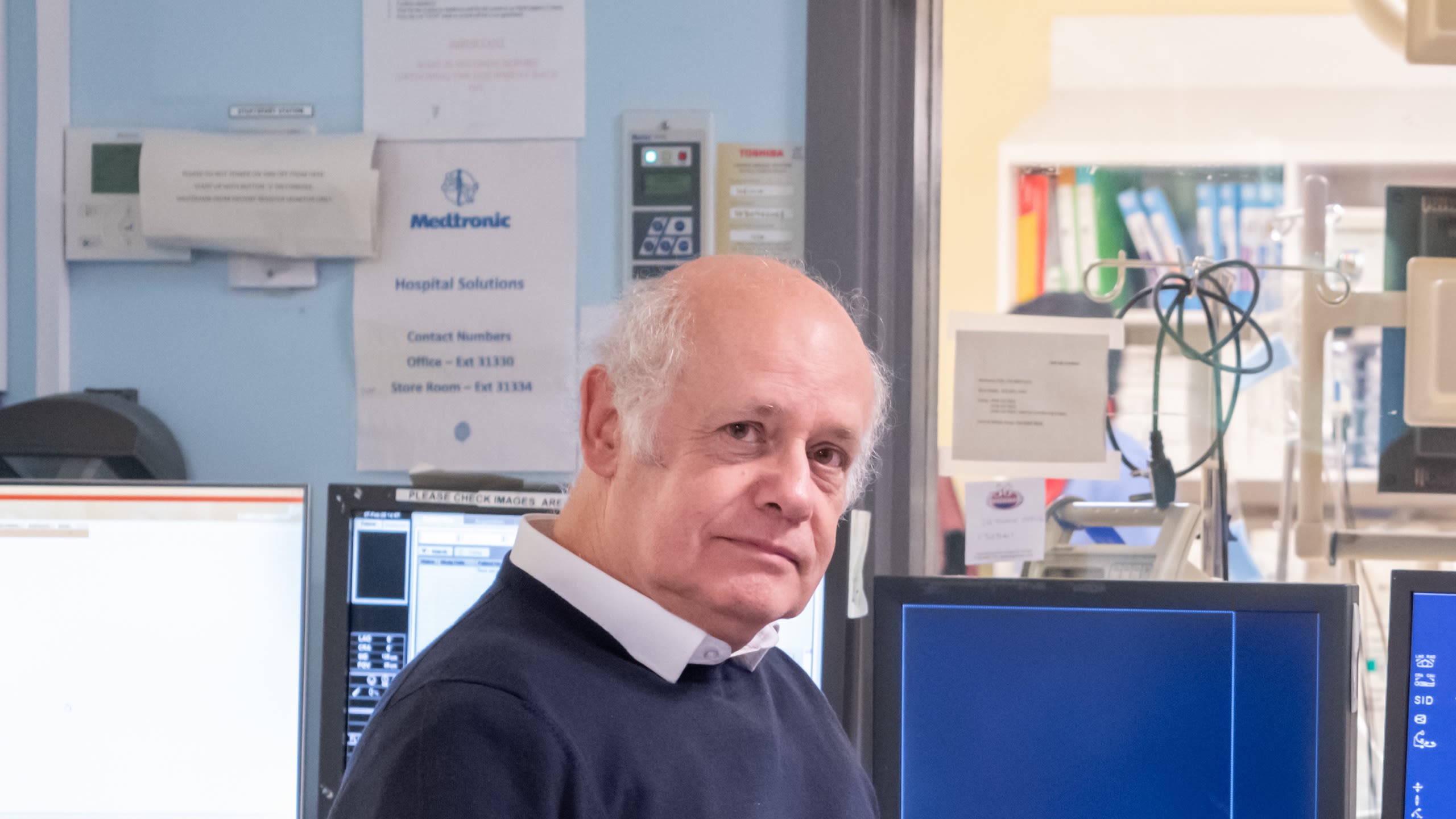 William Taylor photgraphed at St Mary's Hospital