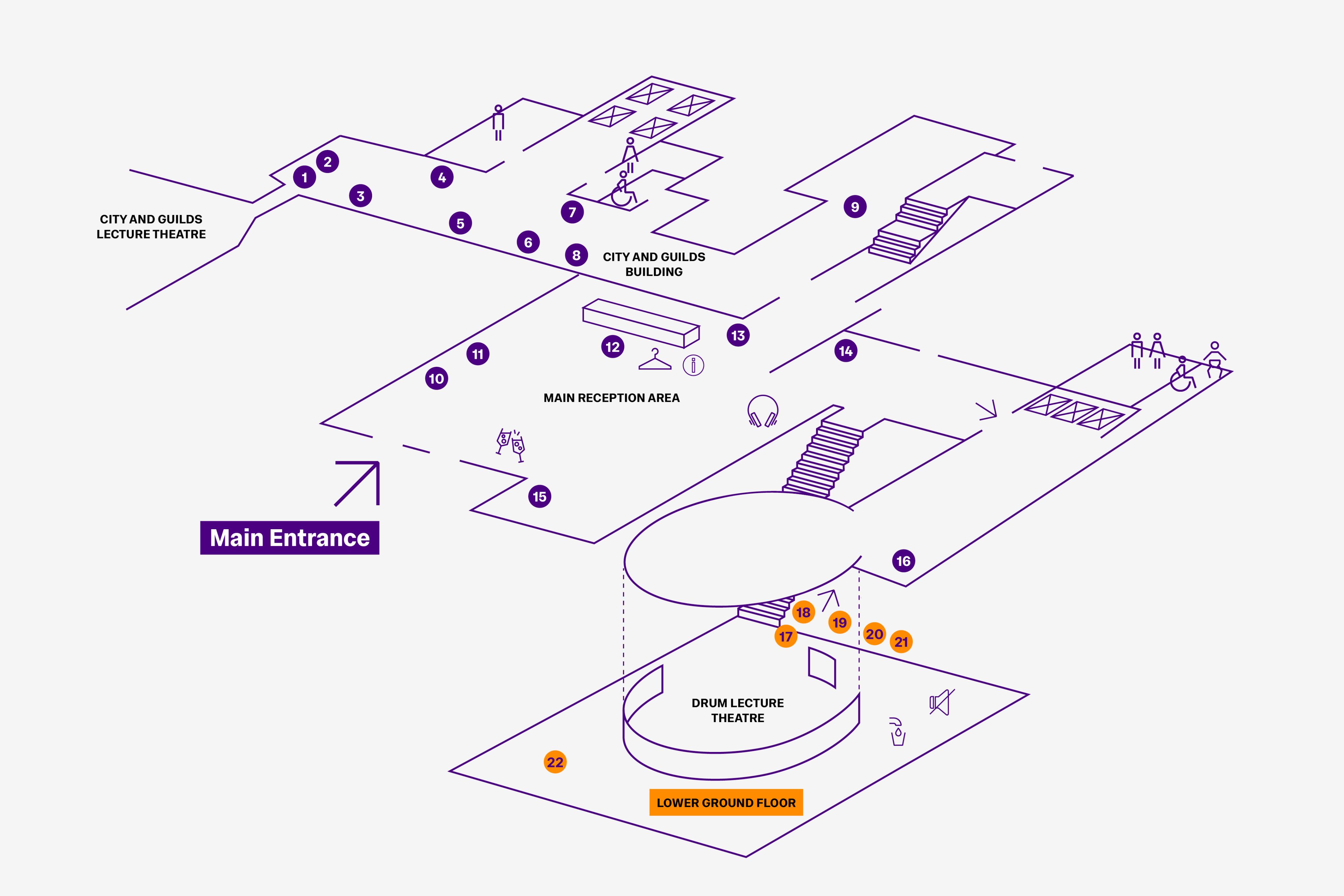 A map of the Imperial Lates event