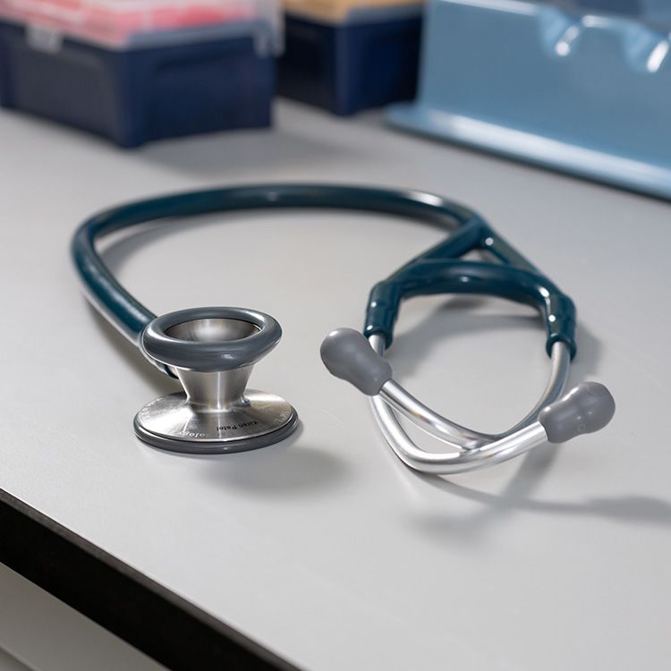 stethoscope on lab bench