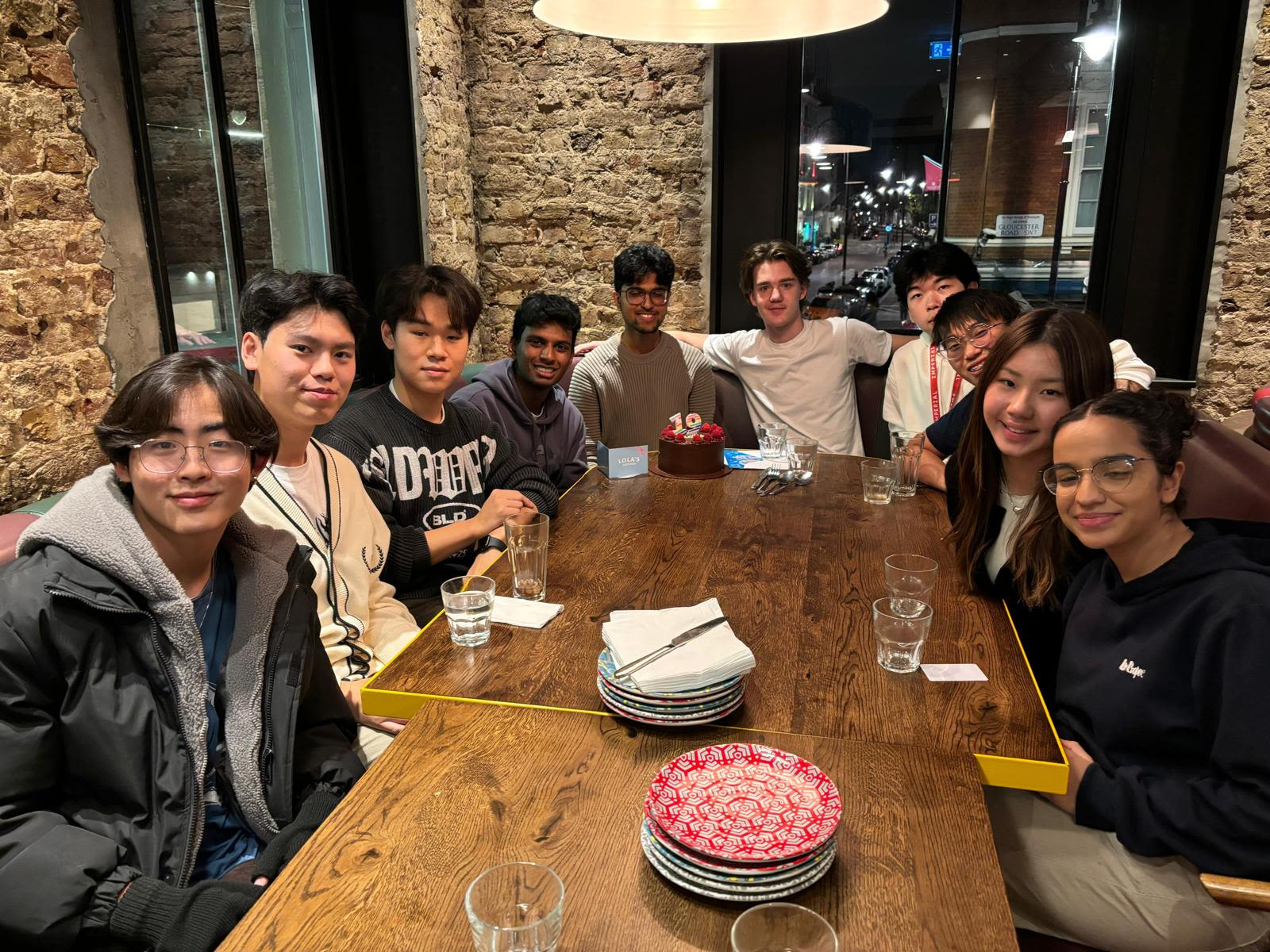 Eloise with friends out for dinner