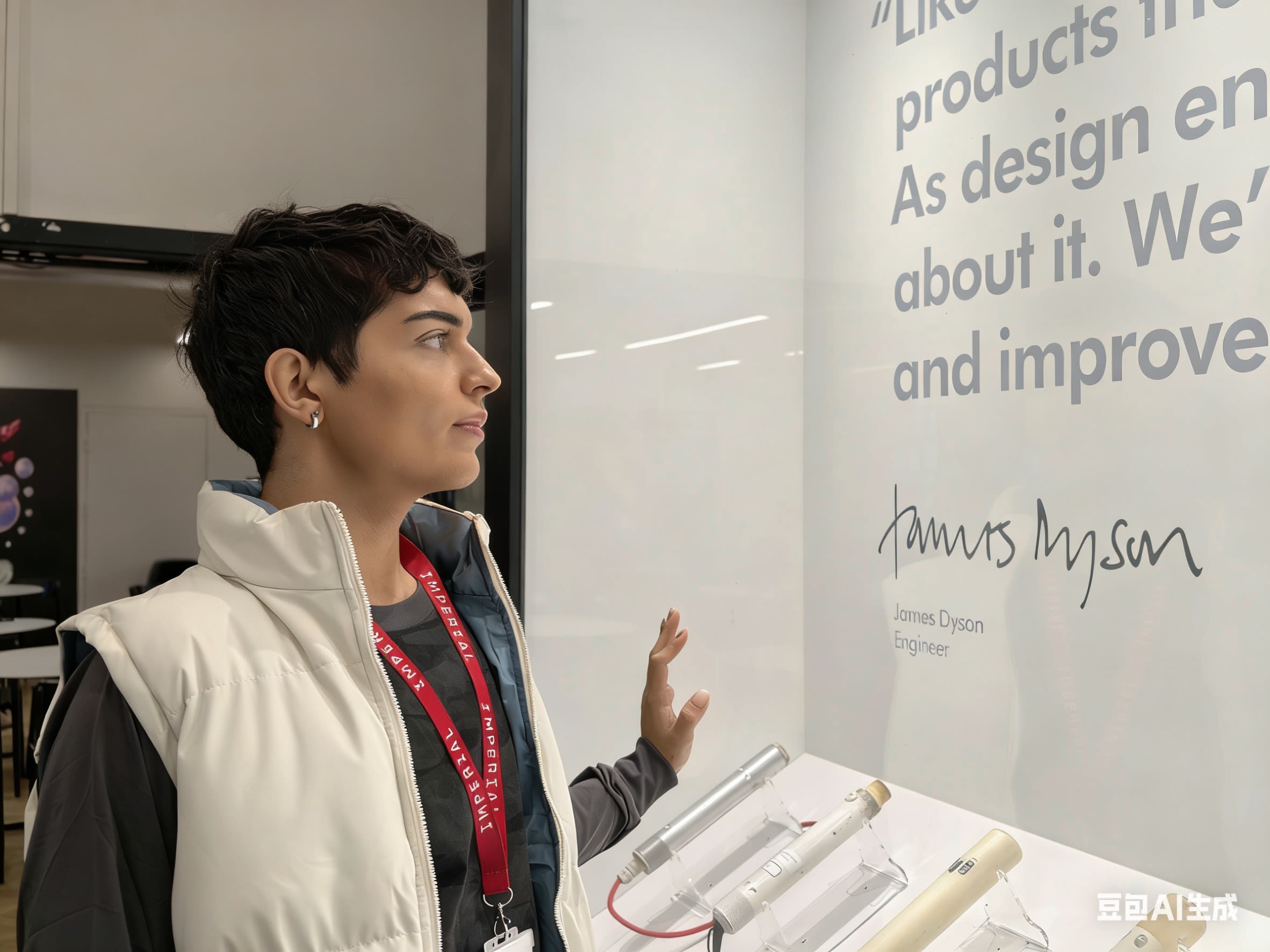 Emil in the Dyson School of Design Engineering Building 