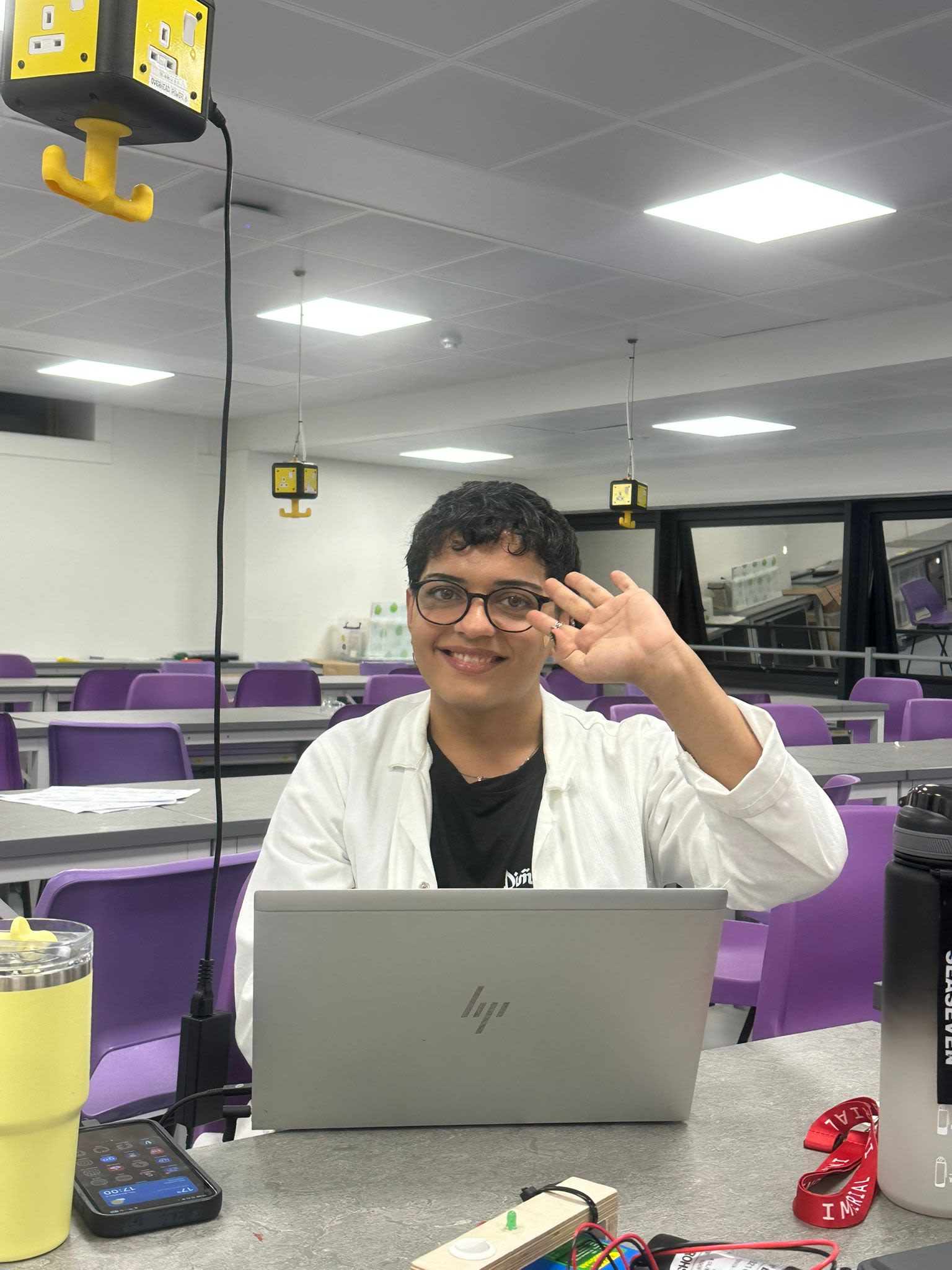 Emil working on a laptop