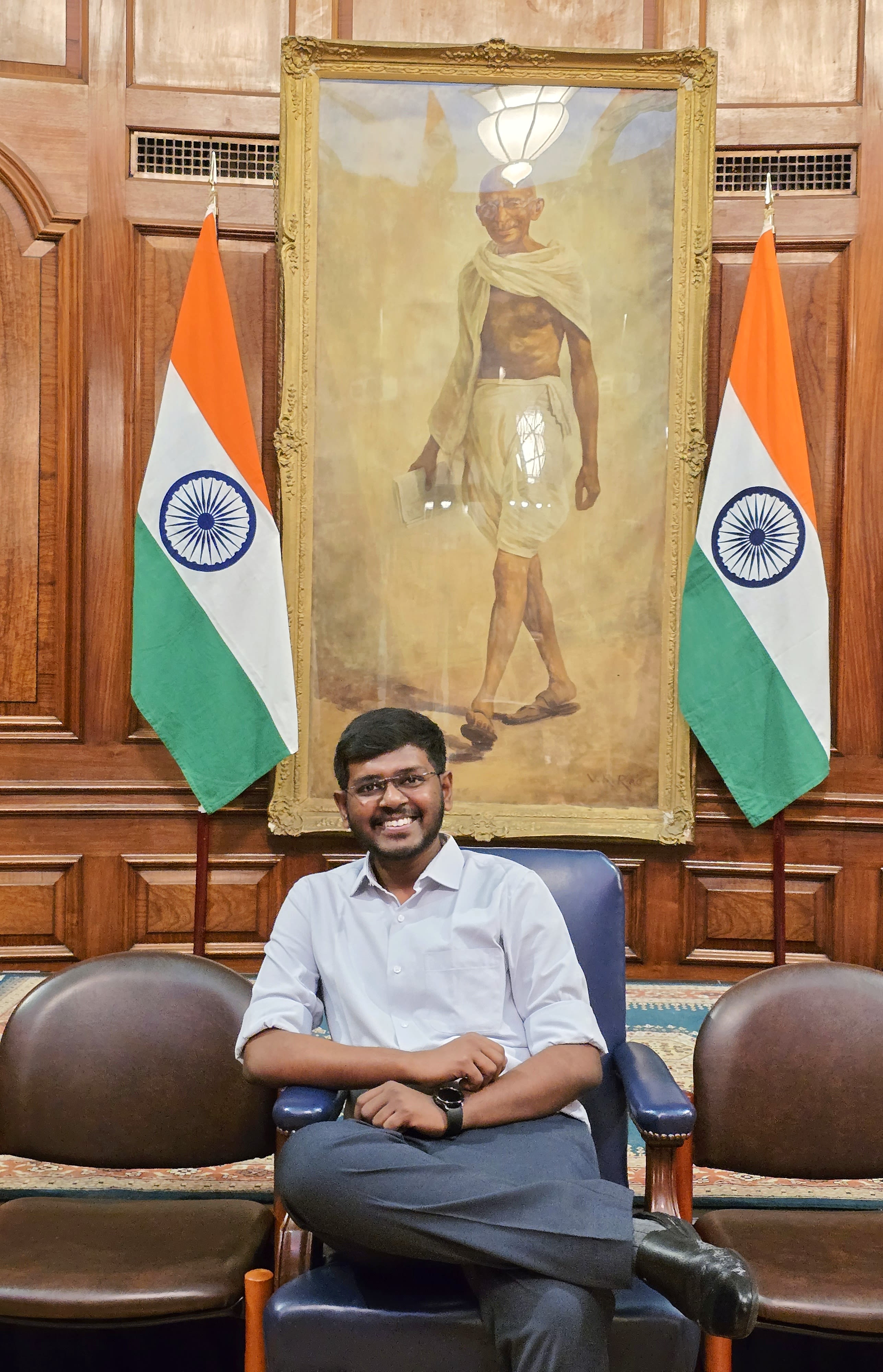 Janarthanan in the Indian High Commission in London