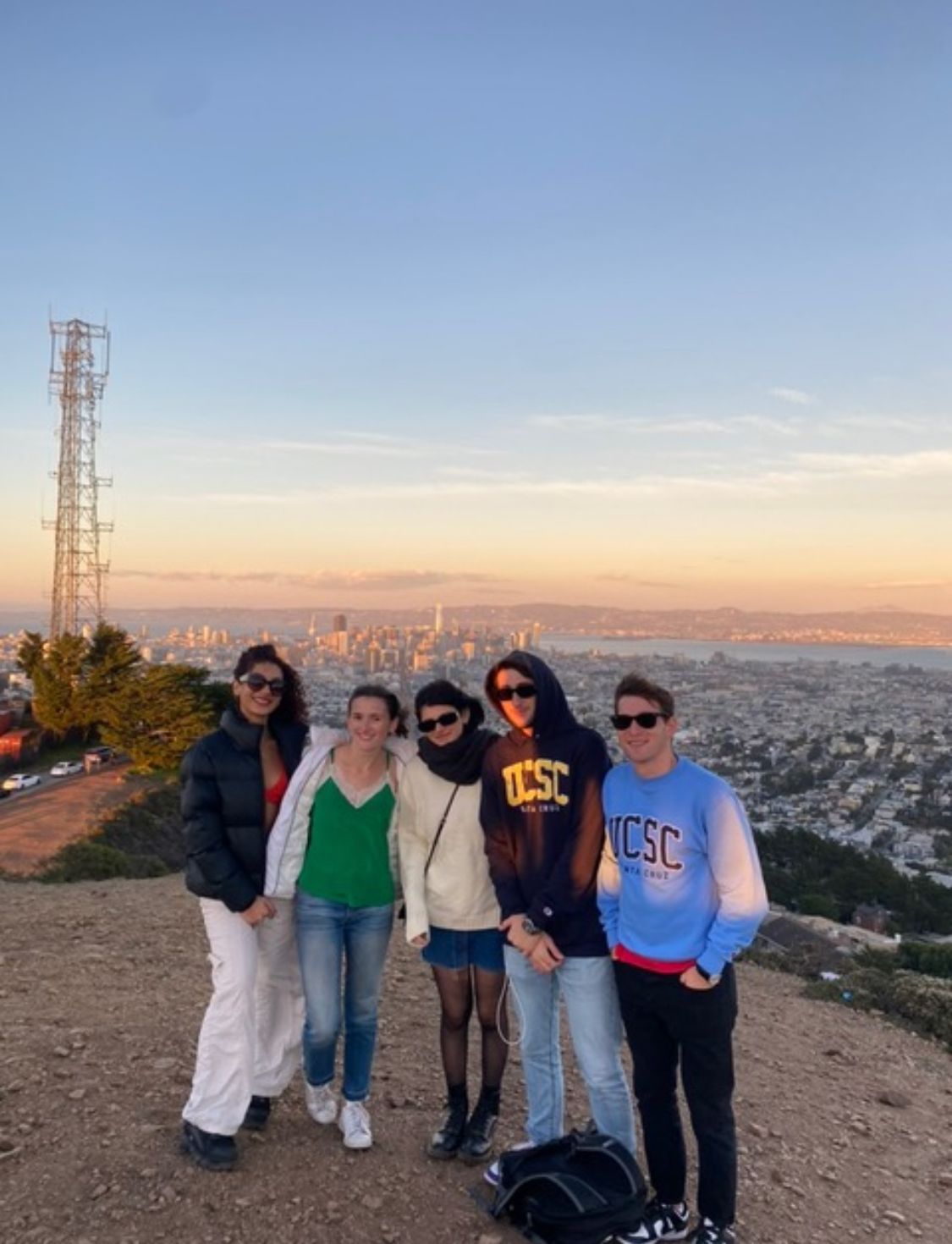 Sneha with her peers on the exchange programme