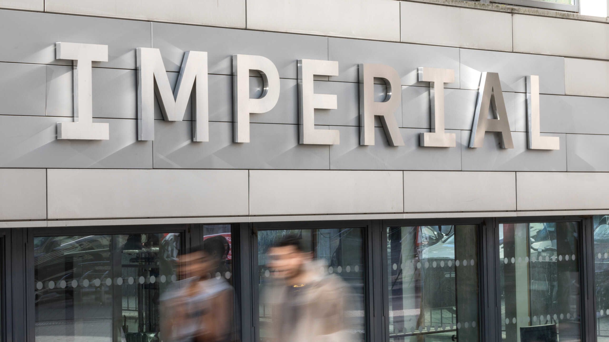 Imperial logo on side of a building
