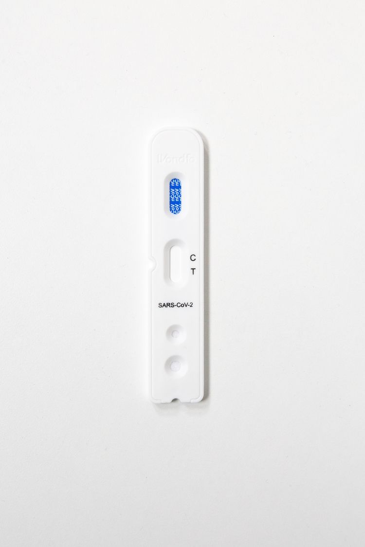A coronavirus antibody testing stick used in the REACT study