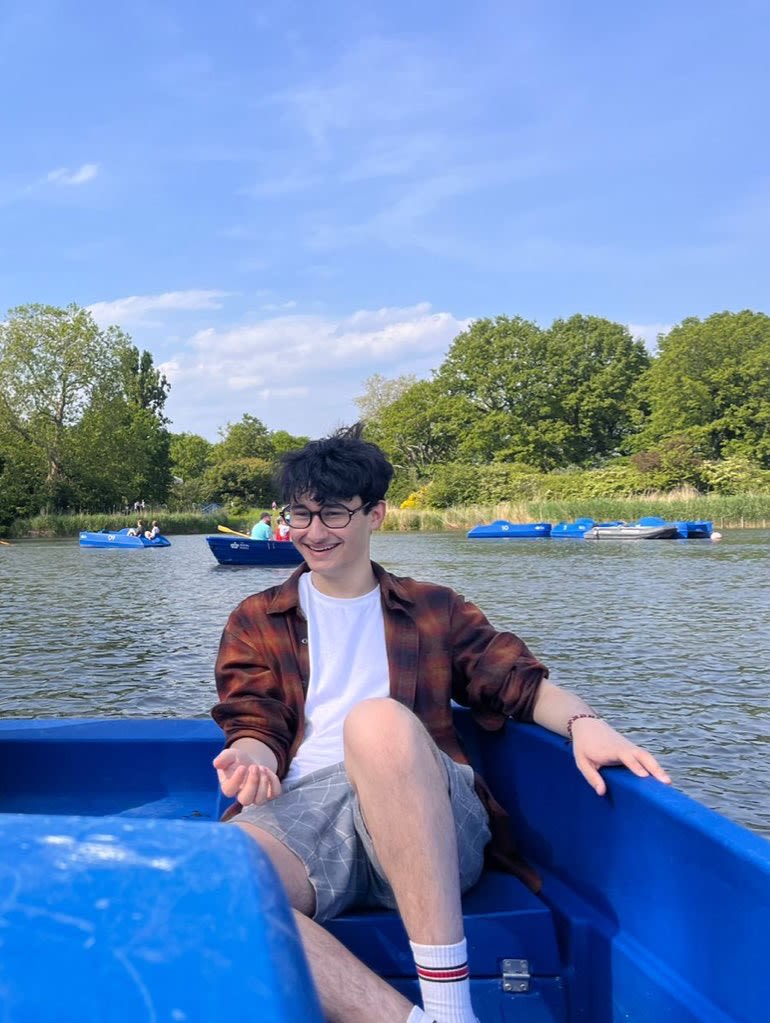 Finn enjoying an afternoon out with friends.