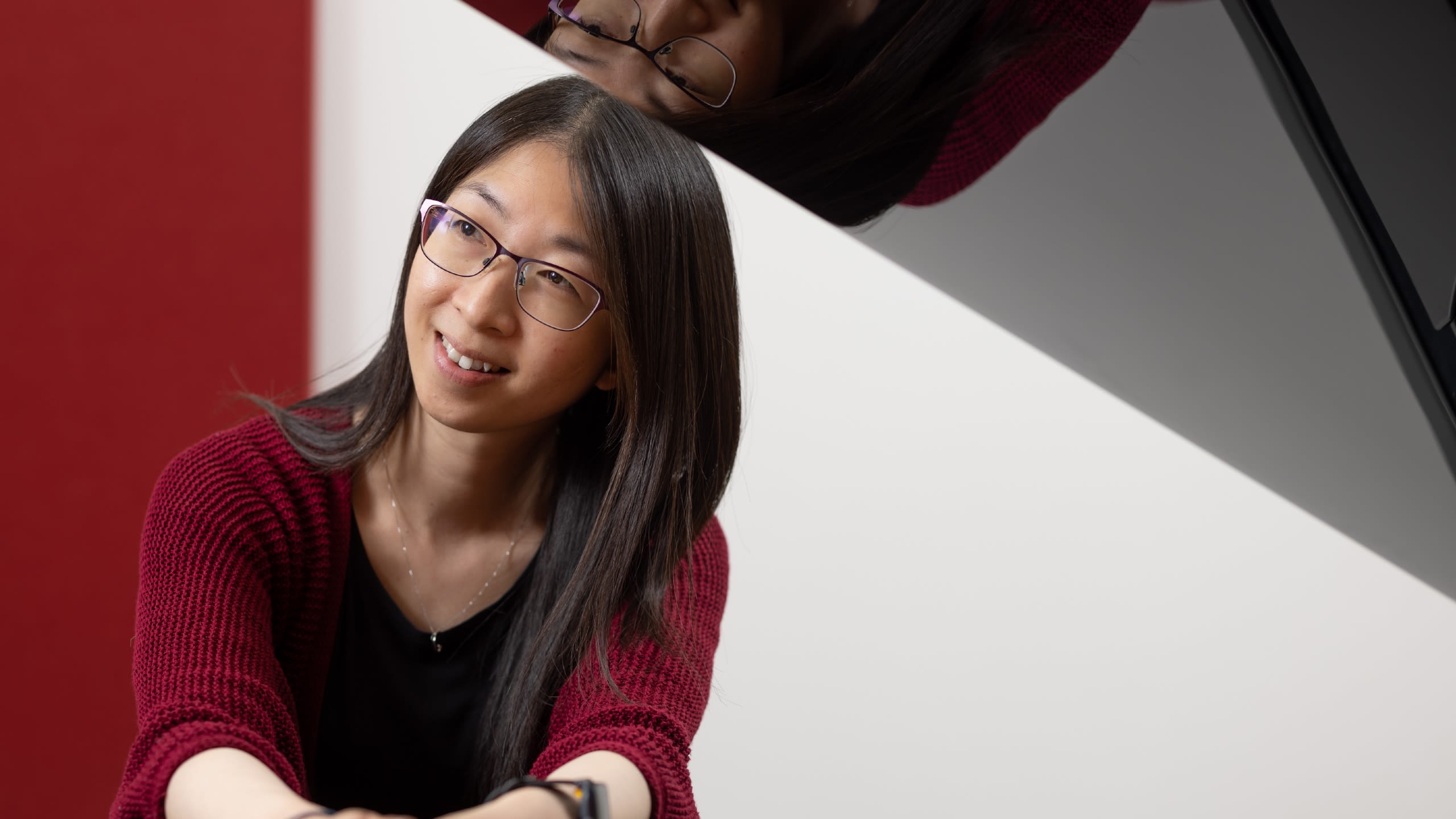 Tiffany looking away from the camera 