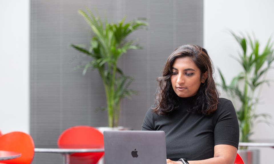 Image of student at laptop