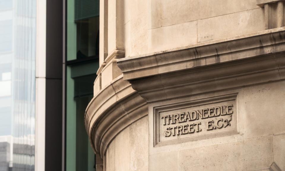 Street sign on Threadneedle Street