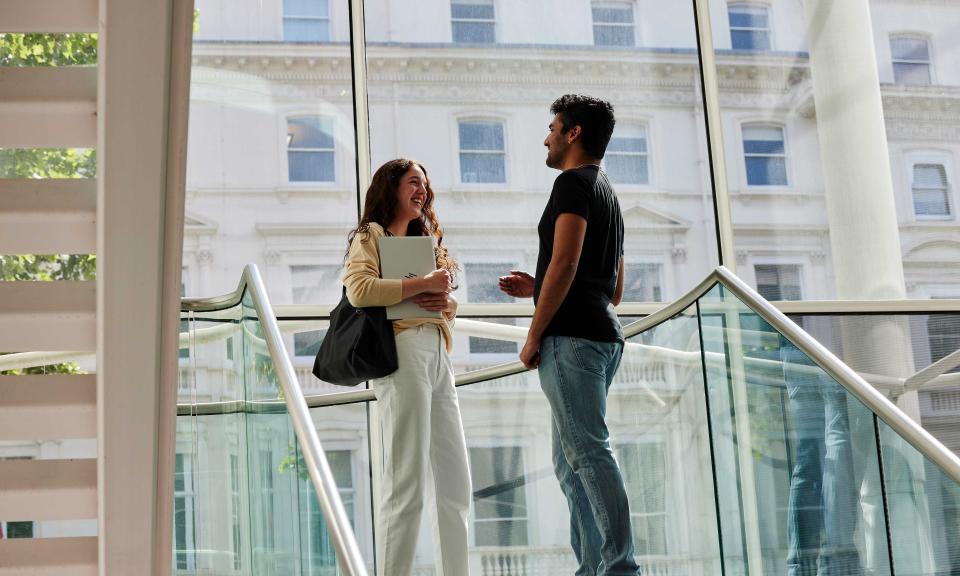 Two students talking