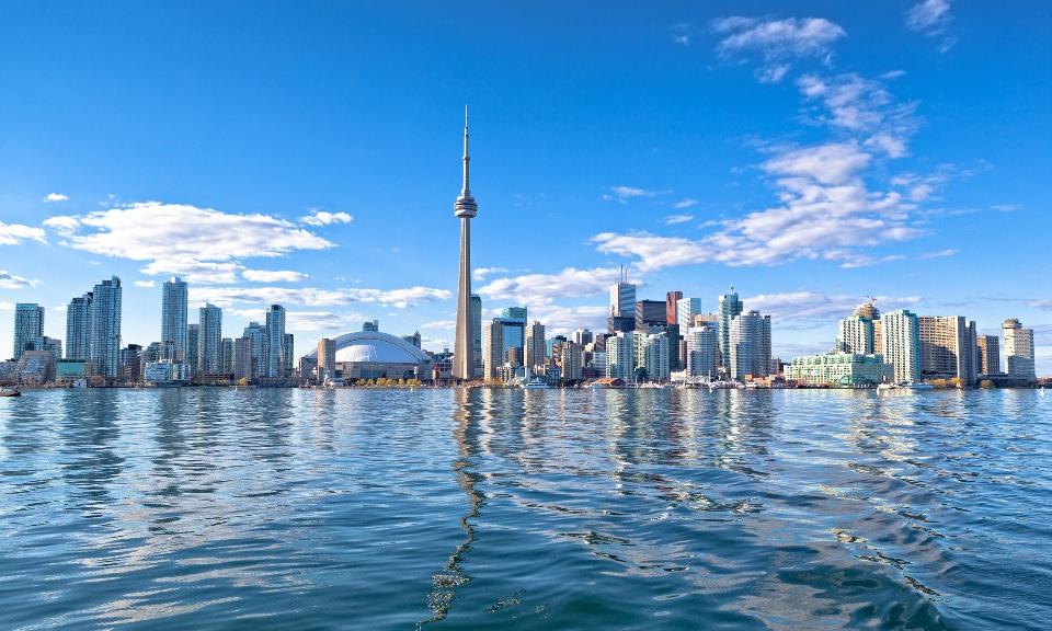 The skyline of Toronto, Canada in the day