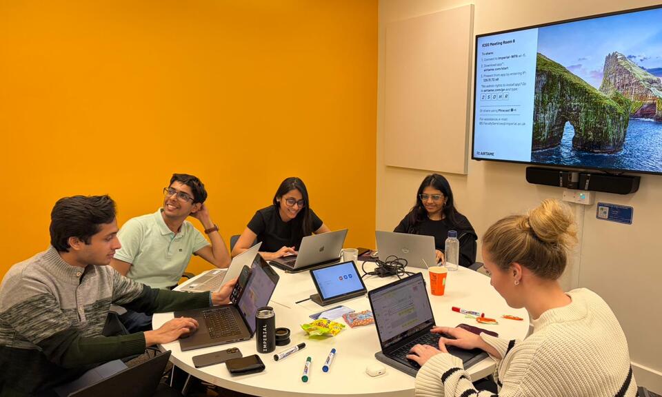 Imperial Innovation Challenge 2026. Full-Time MBA students working on a project,