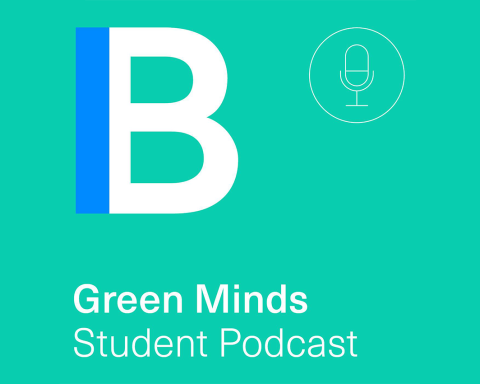 Student podcast, IB Green Minds graphic 