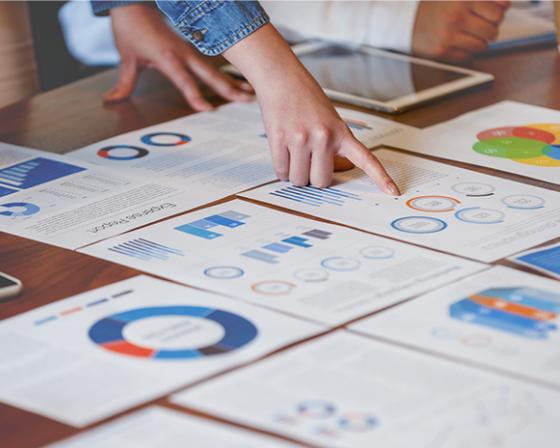 Image of graphs on a table