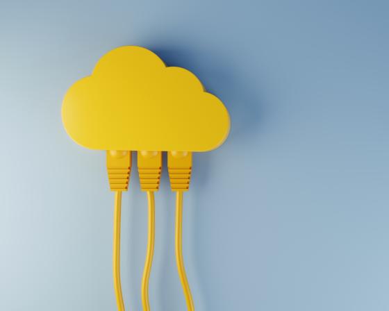 Yellow cloud plugged in