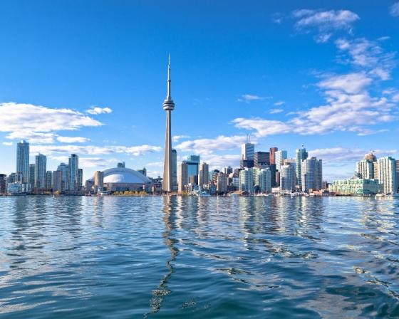 The skyline of Toronto, Canada in the day