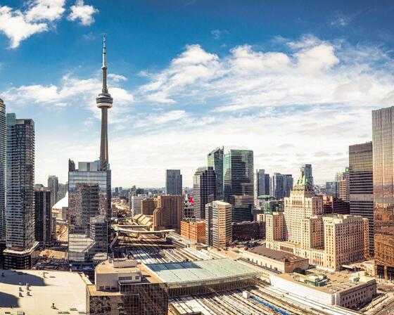 The city of Toronto, Canada in the day