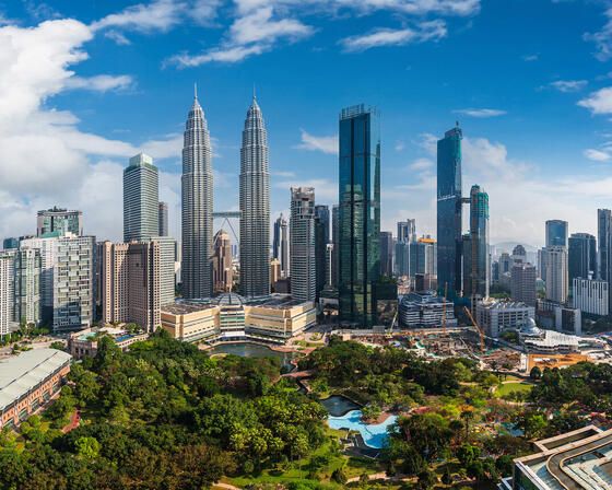 The city of Kuala Lumpur, Malaysia in the day