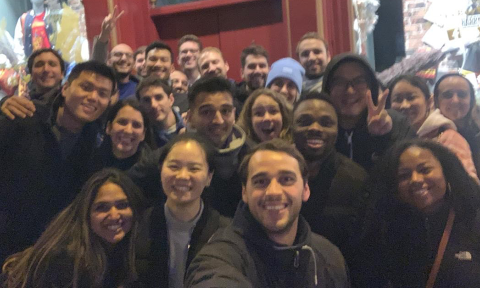 Full-Time MBA students enjoying a night out in Edinburgh 