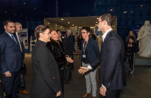 Imperial 600 Avi-Chairs shaking hands with the PM and the Serbian Ambassador.