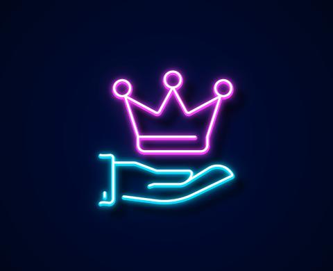 Neon premium service icon