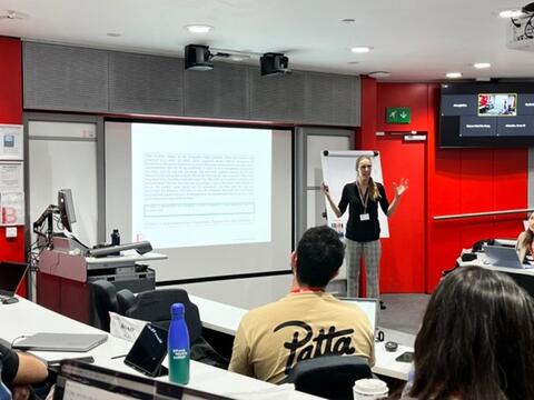 Professor Christiane Bode leading the session in Sustainability and Competitive Advantage module